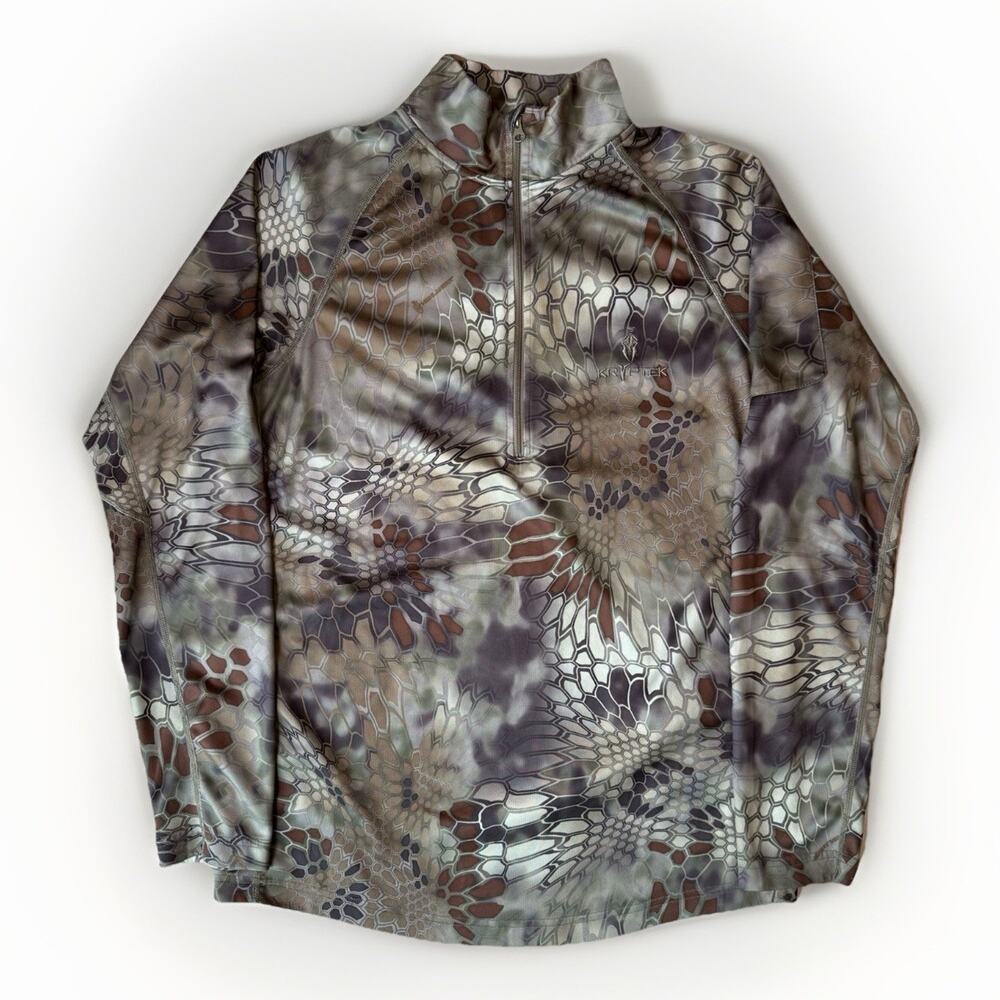 Kryptek Cronos 1/2 Zip Pullover Medium Multicolor Lightweight Hunting Utility